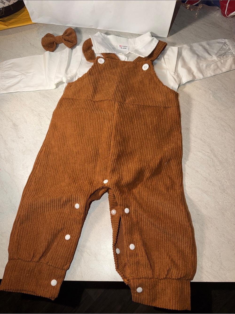 PatPat White Button-Up Baby Bodysuit